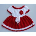 thumbnail image 2 of Woonie Handmade Woolen Frock Set With Cap & Booties-Red, 2 of 2