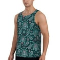 thumbnail image 2 of Fuzoiu Vintage Floral Print Men's Workout Tank Tops,Sleeveless Gym Shirt Quick Dry,Fitness Bodybuilding T-Shirt,Muscle Athletic Workout Tee-3X-Large, 2 of 7