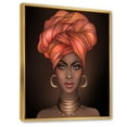 thumbnail image 3 of Designart 'African American Woman Portrait with Turban V' Modern Framed Canvas Wall Art Print, 3 of 5