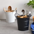 thumbnail image 4 of Retro Kitchen Utensil Holder Large Capacity Stainless Steel 4-Grids Spoon Fork Chopsticks Holder for Restaurant, 4 of 8