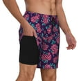 thumbnail image 3 of Fotbe Rose Flowers Men’s Swim Trunks Quick Dry Swim Shorts Board Shorts with Mesh Lining-Large, 3 of 9
