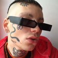 thumbnail image 2 of Gafas de sol rectangulares de lujo para hombre, lentes de sol a la moda, estilo Hip Hop, Vintage, diseñador negro, montura pequeña, personalidad, UV400 Fivean unisex, 2 of 2