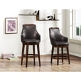 thumbnail image 2 of Pemberly Row 24.5" Transitional Wood Swivel Counter Stool in Oak (Set of 2), 2 of 8