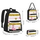 thumbnail image 2 of Disketp Gold Glittering Hearts and Flamingos Mochila Estampada de Gran Capacidad con Lonchera y Estuche, Set de 3 Piezas para Estudiantes, 2 of 7