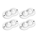 thumbnail image 2 of Rueda giratoria Autoadhesiva Pasta universal Paquete de de acero inoxidable Juego de poleas adhesivas Rodillos para cajones para muebles bola de abdominales blanca SM SunniMix ruedas adhesivas, 2 of 8