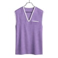 thumbnail image 5 of Ynynloco Men's Waffle Knit Sweater Vest V Neck Regular Fit Knit Sleeveless Pullover Tops, 5 of 7