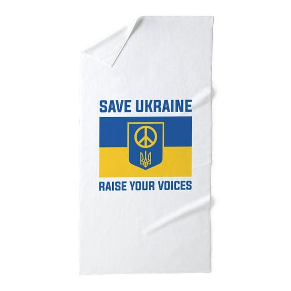 CafePress - Save Ukraine Raise Your Voices - Large Beach Towel, Soft 30"x60" Towel with Unique Design