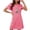 Hot Pink, variant on WREESH Women's Nightgowns Valentine's Special Short Sleeve Heart Printed Sleepshirts for Lovely Sleepwear Black