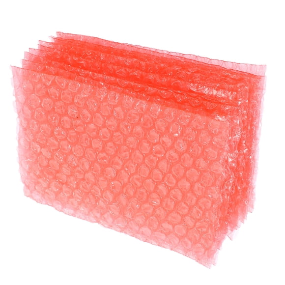 SKISUNO 100Pcs Red Flat Bubble Pouches for Business Users and Individuals 5.9x3.9x0.2in