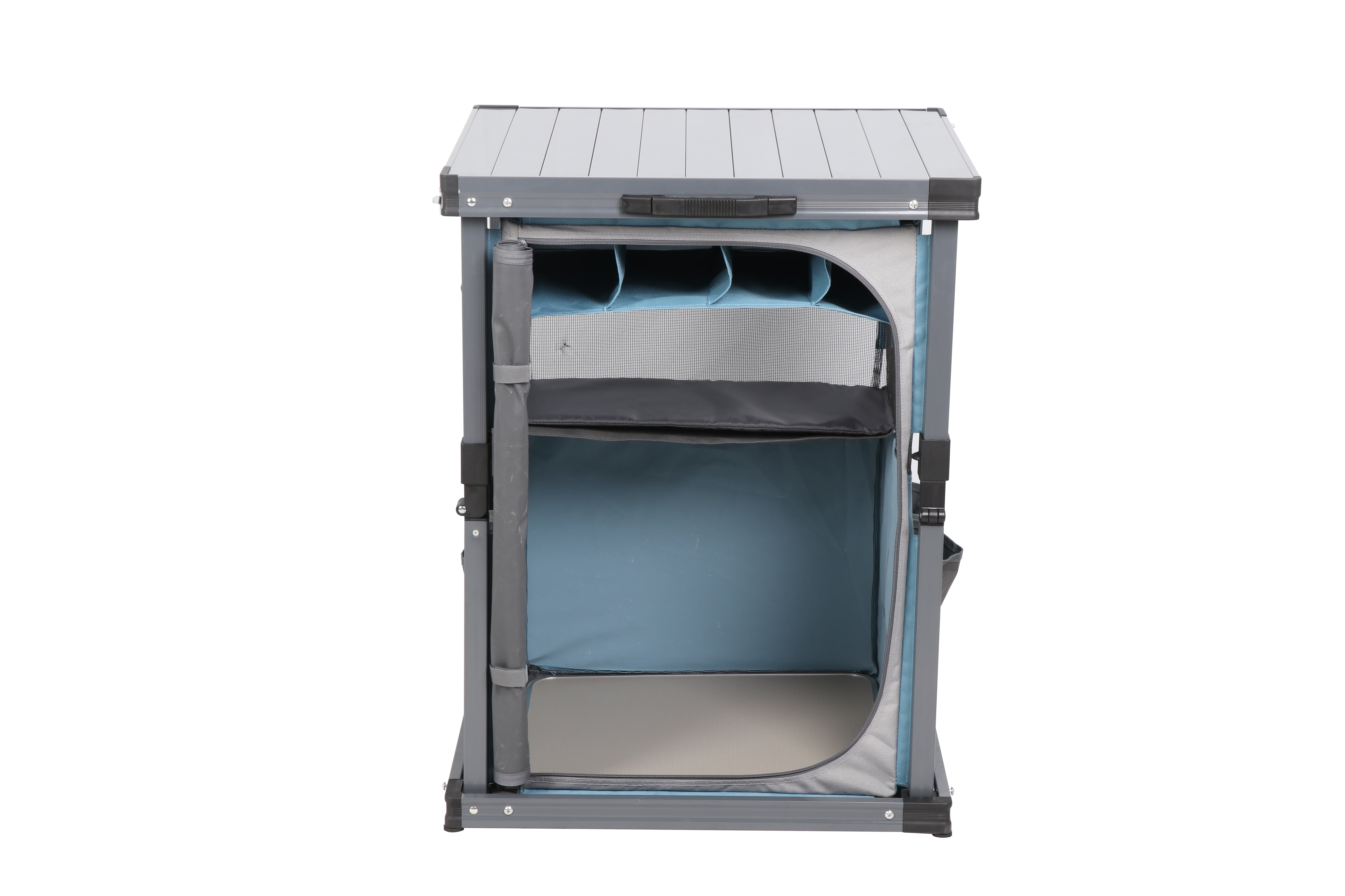 展示品 TIMBER RIDGE キャンプパントリー Timber Ridge Robinia Camp Pantry with Carrying Case, Blue