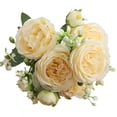 thumbnail image 1 of Rose Persa Artificial, Ramo de Flores Realistas para Sala de Estar, 1 of 8