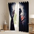 thumbnail image 3 of Manfei Grunge Samurai Black Out Curtains for Boys Men, Explosion Effect Curtains Pack of 2 (42x63 Each), Black Red Gray, 3 of 6