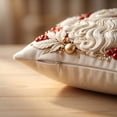 thumbnail image 4 of 4 Pcs Christmas Decorative Throw Pillow Covers, Embossed Holiday Cushion Slipcovers With Hidden Zipper, Xmas Pillow Cases for Sofa Couch Indoor Home Decor, 4 of 6