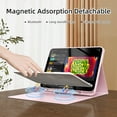 thumbnail image 6 of GKABXY Magnetic Keyboard Case for iPad A16 11th /10th Generation 2025/2022 with Pencil Holder 10.9/11 Inch, Magnetic Detachable Wireless Bluetooth Multi-Angle Stand Rechargeable Keyboard Case, Pink, 6 of 8