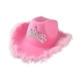 thumbnail image 1 of Sombrero de , accesorios para fotos, sombrero de vaquero occidental para fiesta de baile, vestido elegante Rosa, 1 of 8