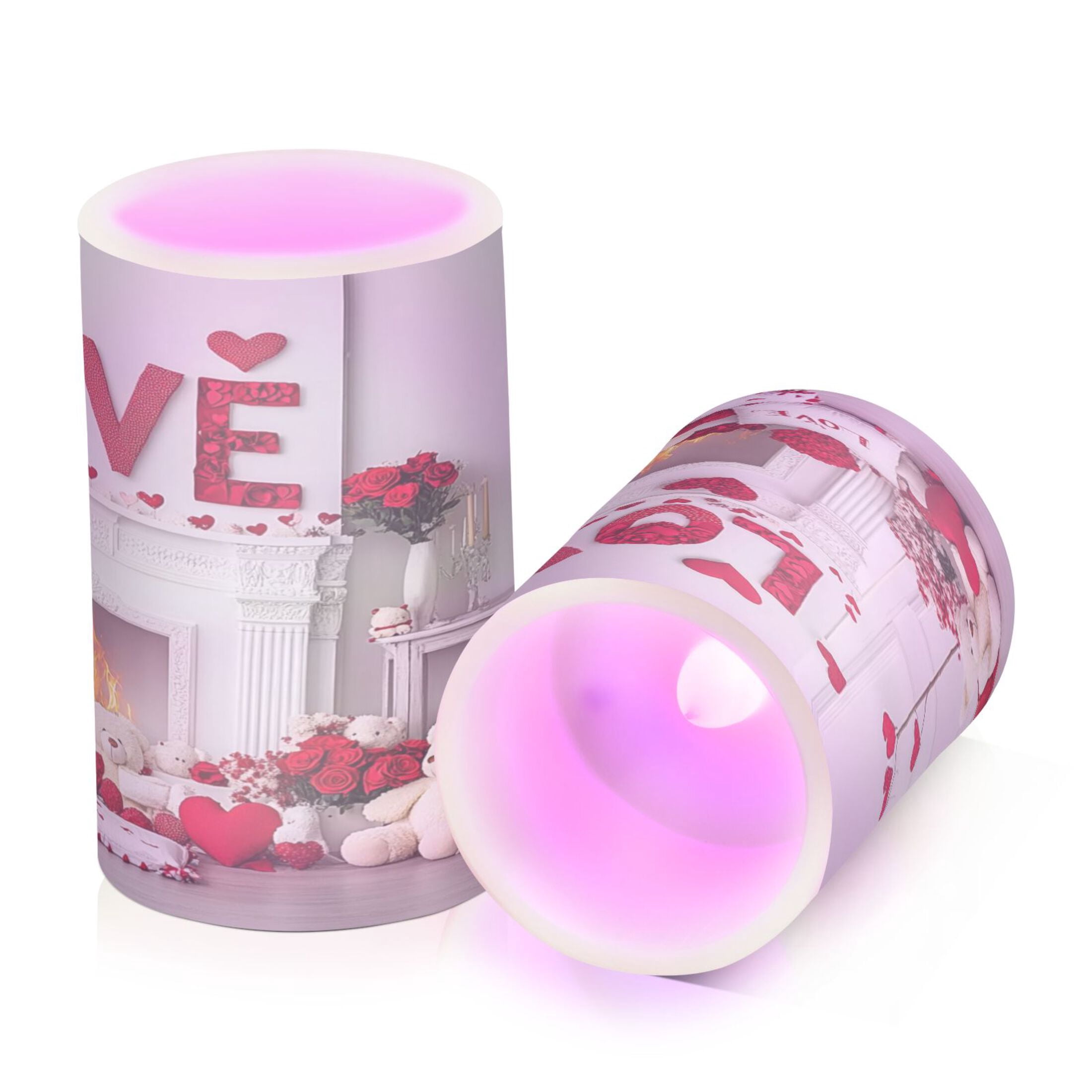 2 PCS Flameless Candles with Remote Timer LED Battery Operated Flickering Candle Light for Wedding Table Home Decoration Gifts Valentine's Day Decoration
