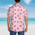thumbnail image 6 of Daiia Strawberry Floral Hawaiian Shirt for Men Gentle Cotton Regular Short Sleeve Casual-3X-Large, 6 of 9