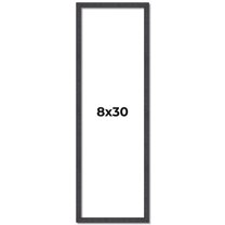 8x30 Rustic Brown Real Wood Picture Frame Width 0.75 inches | Interior Frame Depth 0.5 inches |