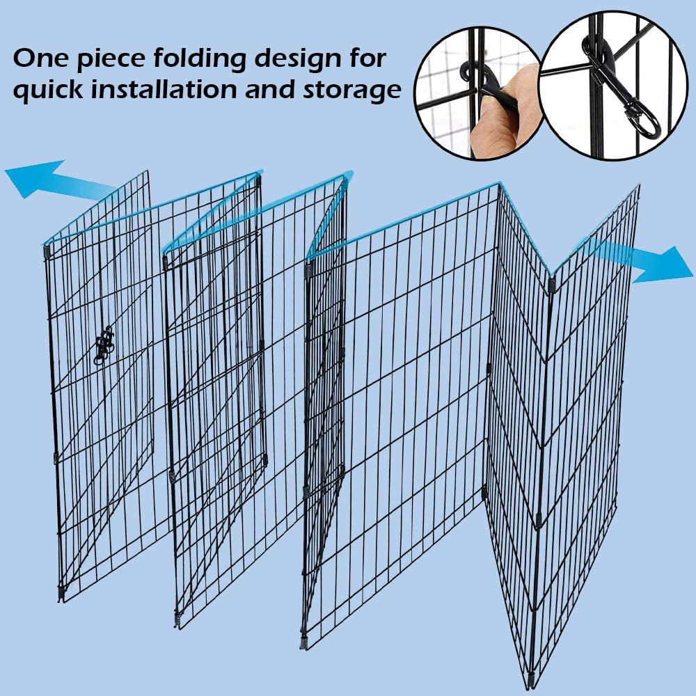 30 inch Puppy Playpen for Medium Dogs, Dog Playpens for the HouseDog Fence Outdoor,Portable Foldable Dog Outdoor Playpen Metal Wire Pet Exercise Pen Fence Enclosure for Cats,Dogs,Rabbits