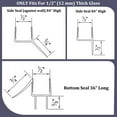thumbnail image 3 of MCOCOD Shower Door Seal Set – Includes 1 PC 36" Bottom Seal and 2 PCs 84" Side Seals for 1/2" (12 mm) Glass – Ultra Clear Polycarbonate Shower Door Sweep and Side Seal Kit, 3 of 7