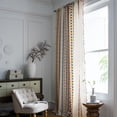 thumbnail image 2 of Cortinas de lino y algodón estampadas con bolas de pelo de colores, estilo bohemio, cortinas rústicas, 2 of 5