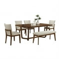 thumbnail image 4 of Lere Dining Table-Antique Style Brown Wood-Spacious 71 Inch Rectangular Top, 4 of 6