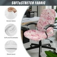 thumbnail image 6 of ZIATUBLES Office Chair Protector Covers Butterfly Peach Blossom Pink Printed Stretch Spandex Fabric Desk Computer Chair Rotating Covers Washable Soft Universal Rotating Slipcover with Snap Button, S, 6 of 7