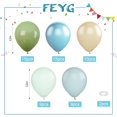 thumbnail image 2 of Globos FEYG, color azul y verde, 60 unidades, 30 cm, macarrones de color verde aguacate, 2 of 8