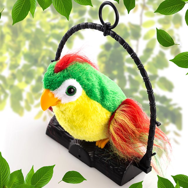 Peluche de loro electrónico, loro parlante que repite lo que dice, regalo de cumpleaños para niños, respuesta rápida