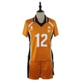 thumbnail image 3 of Hinata Shoyo Sportkleding Cosplay Middelbare escuela voleibol Club camisa pantalones cortos uniforme deportivo mujer disfraz de fiesta de Halloween, 3 of 5