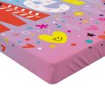 thumbnail image 2 of Ambesonne Paris Fitted Sheet, French Words with Hearts, Full Size, Multicolor, 2 of 3