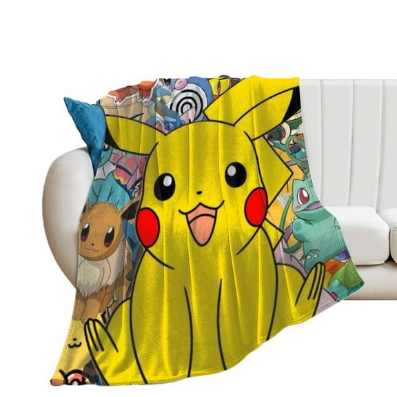 Anime Blankets Pokemon Throw Blanket 60"*80"（150*200cm） Pokemon Merch for Kids