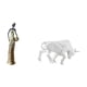 thumbnail image 5 of Figura de escritorio,Figuritas africanas,artesanías,artículos de escritorio coleccionables,Estatua de dama tribal,pieza de arte para decoración del hogar,Estatua del toro,Estatua de, 5 of 8