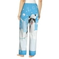 thumbnail image 3 of Kll Womens Collie In Bathtub Print Pajama Pants Soft Pajama Bottoms For Women Cozy Lounge Pants, 3 of 9