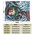 thumbnail image 3 of Demon Slayer Bed Blanket Air Conditioner Quilt Ultra Soft Flannel Blanket All Season Fuzzy Blanket Reversible Fluffy Plush Blanket 40"X30", 3 of 8