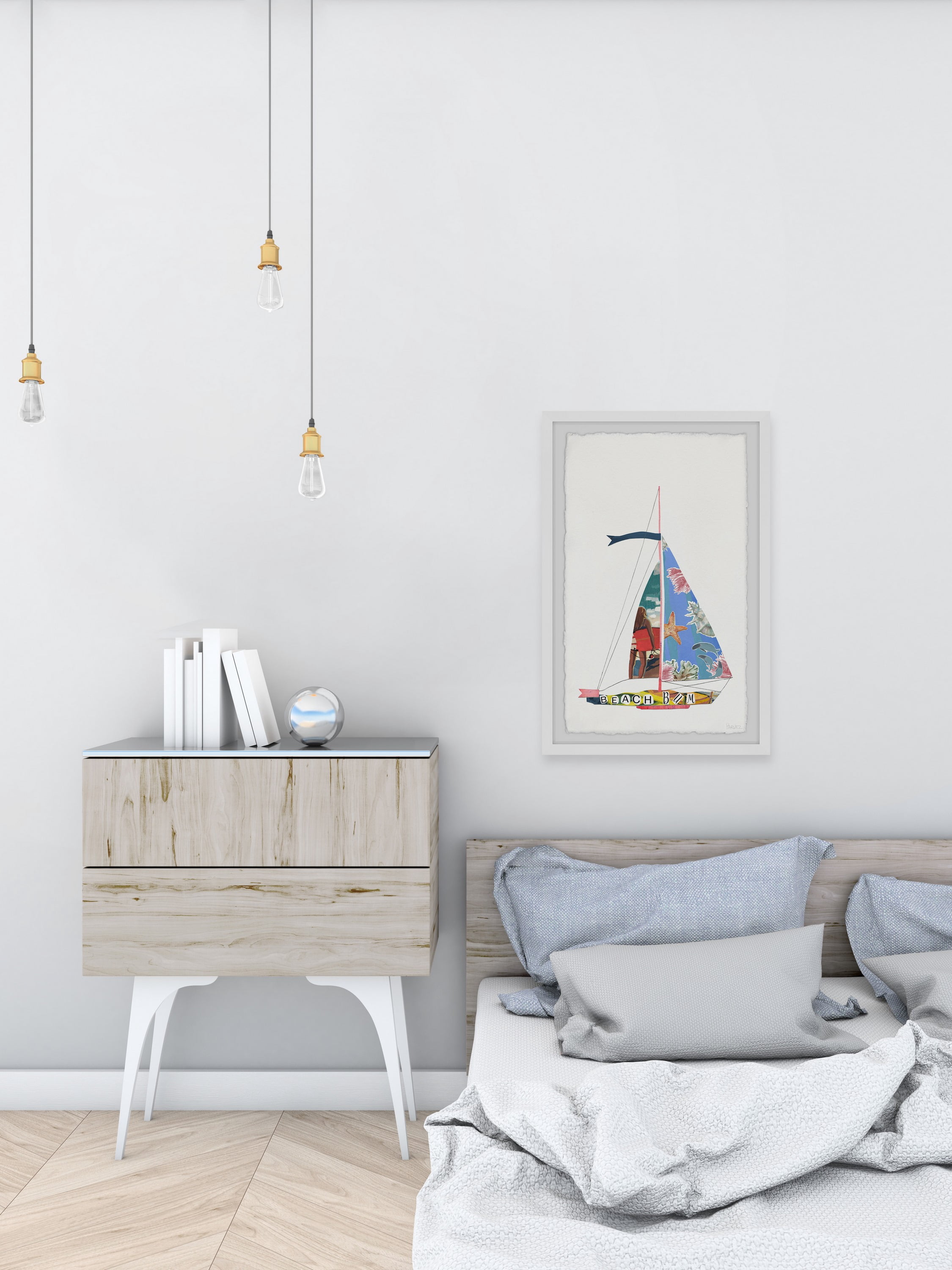Parvez Taj Sailing Beach Bum Framed Wall Art