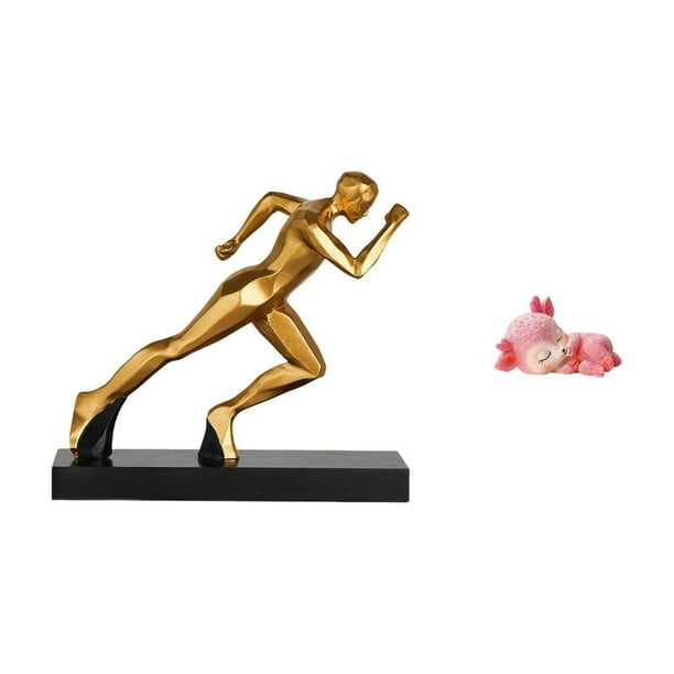 Estatua del corredor,Estatua de corredor,escultura de arte abstracto,figura,Figura de personaje coleccionable para centro de mesa,Escultura de ciervo,Estatuas de ciervos durmientes de