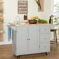 thumbnail image 3 of Thatcher Kitchen Cart, Grey, 3 of 6