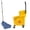 Yellow-38 Quart, variant on 22 Quart Yellow Compact Mop Bucket with Side Press Wringer and Wheels
