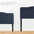 thumbnail image 3 of Pemberly Row Queen Upholstered Polyester Fabric Headboard in Navy, 3 of 6