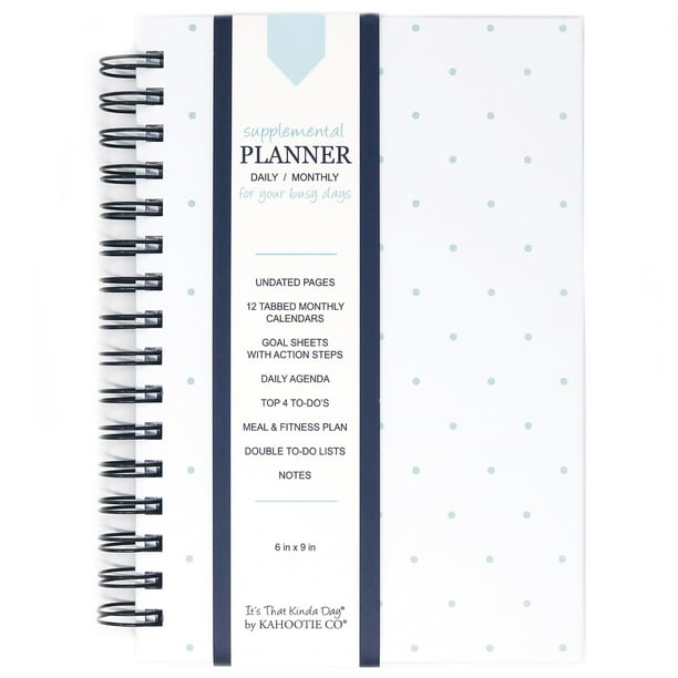 Kahootie Co Daily Planner for Your Busy Days Undated, Hard Cover