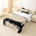 thumbnail image 2 of Homewish Cream Abstract Ombre Twin Comforter Sets,Aesthetic Oil Painting Bedding Set,Reversible,2pcs,1 Comforter and 1 Pillowcase, 2 of 7