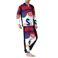 thumbnail image 2 of Salouo 4th of July Gnomes Print Button-Front Long Sleeve Pajama Set for Men, Soft 2Pjs Men's Long Sleeve Sleepwear-Medium, 2 of 7