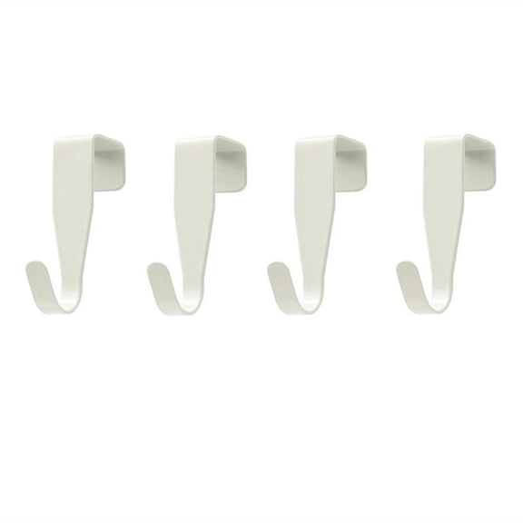 Over Cabinet Door Hooks, No Drill Carbon Steel Z‑Shape Hooks, Fit Max 0.59in Door, for Kitchen Closet College Dorm, Back to School Supplies, 4‑Pack / 8‑Pack Optional