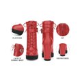 thumbnail image 3 of BLISSFUL STEP Women's Ankle Boots Chunky Heel Lace Up Buckle Platform Side Zipper Round Toe Boots Red 6.5, 3 of 6