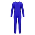 thumbnail image 4 of GJSYRH Girls Scoop Neck Long Sleeve Unitard Bodysuit Dancewear Blue 4-6Years, 4 of 8