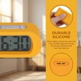 thumbnail image 4 of REGALWOVEN Oval Digital Alarm Clock for Bedroom, Alarms with Big Numbers Display, Adjustable Alarm Snooze Yellow, 4 of 7