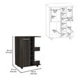 thumbnail image 2 of Bar Coffee Cart with 4 Locking Wheels | Spacious Cabinet, Multiple Shelving Configurations | Streamlines Your Bar Organization, 2 of 3