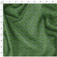 thumbnail image 4 of Tissu Popeline de Coton Vert Pomme Feuilles & Anémone Imprimé Floral par Yard 42 Pouces de Large, 4 of 5