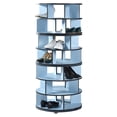 thumbnail image 5 of Kings Brand Furniture - 7-Tier Rotating Shoe Rack, 360° Revolving Lazy Susan Spinning Shoe Rack Tower Storage Organizer for Closet Entryway Bedroom Hallway, Blue, 5 of 6